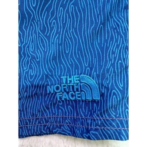 Bright Blue Print NORTH FACE SWIM TRUNKS BOARD SHORTS YOUTH BOYS XL 18/ - Picture 3 of 12